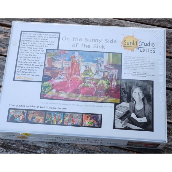 Sunlit Studio Puzzles 1000 Piece 29"x20" Sunny Side w/Poster Watercolor WS3 - Picture 4 of 4